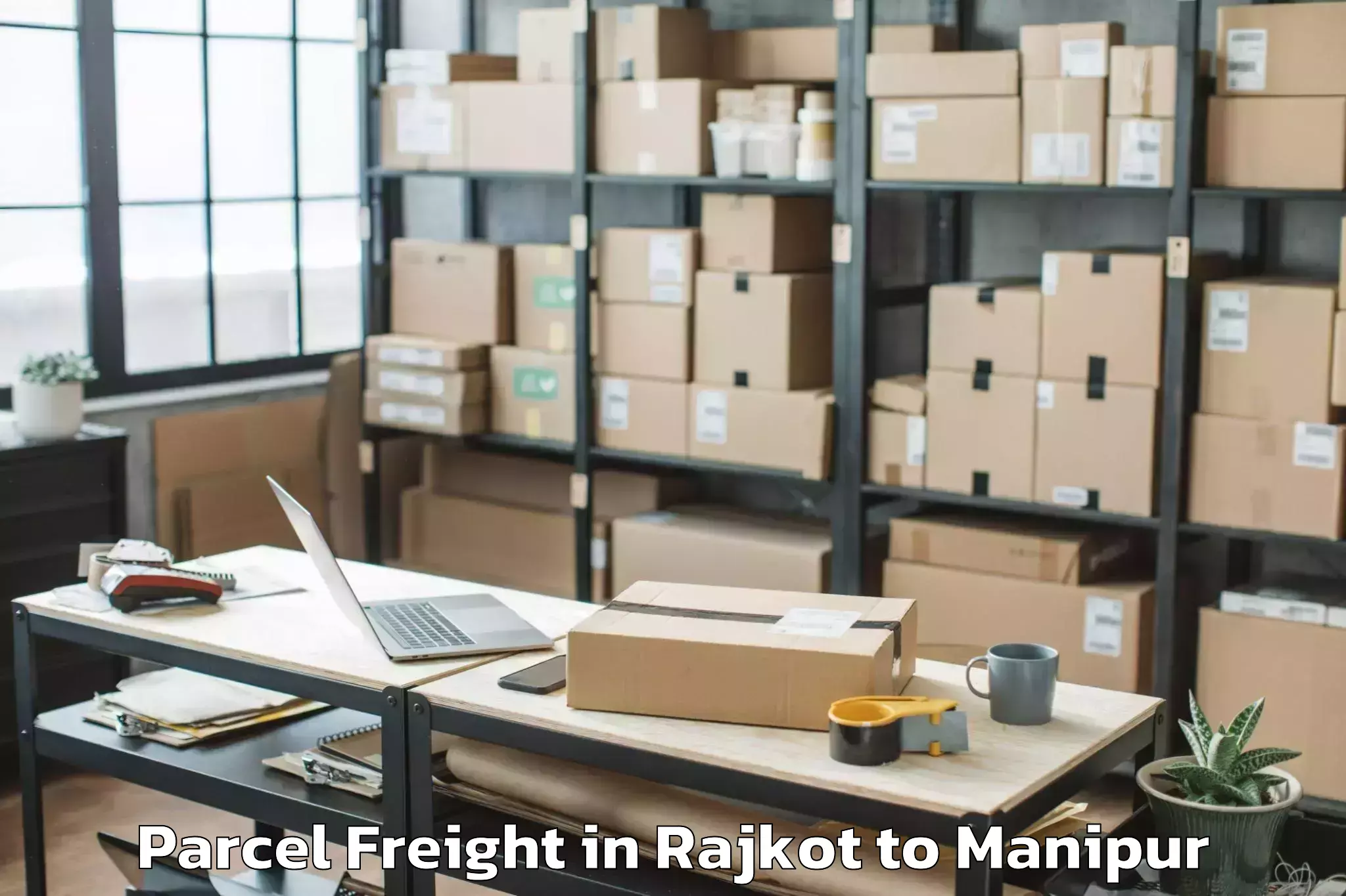 Leading Rajkot to Yairipok Parcel Freight Provider